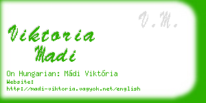 viktoria madi business card
