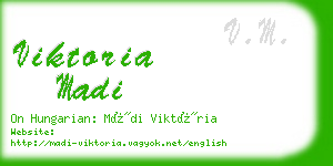 viktoria madi business card